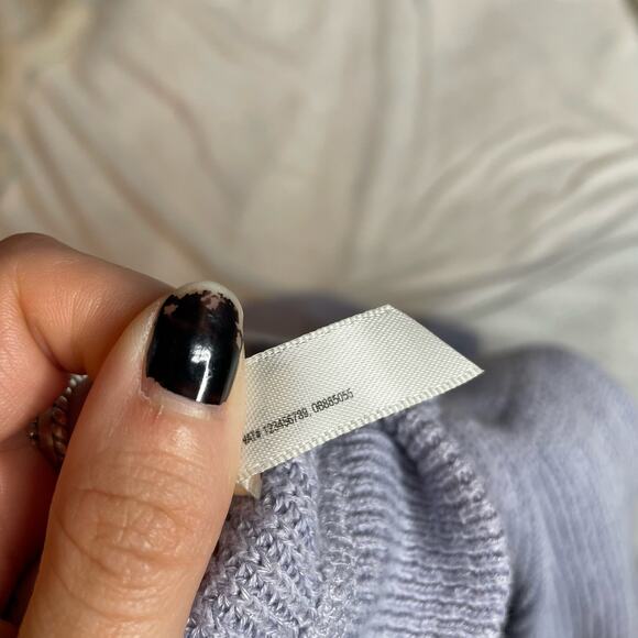 FREE PEOPLE BEACH Lavender Purple Knit Sweater Crewneck Small Cropped - Picture 3 of 3